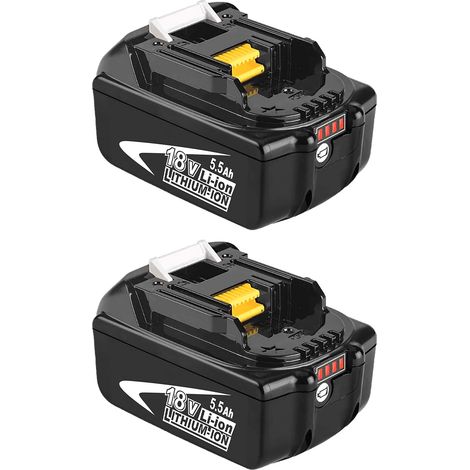 Batterien, 2 x 8,0 A Akku 18 V LXT BL1850 BL1830 Li-Ionen-Akku mit LED, Kompatibel mit Makita-Akku (1/5)