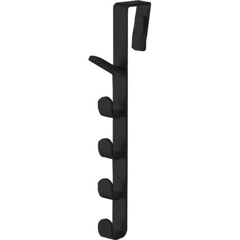 Crochet De Porte Adhésif - Crochet Métallique Pour Porte Ou Armoire - Sans Perçage - 28 x 10 cm - 8 Crochets - 1 Pièce (1/4)