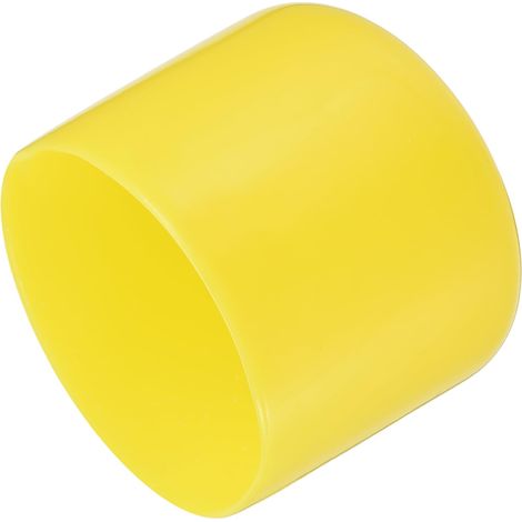 4Pcs Embouts en Caoutchouc 50mm de Diamètre Intérieur Capuchon Rond en Vinyle pour Vis, Protection de Pieds de Meuble, Tube, Jaune (1/4)
