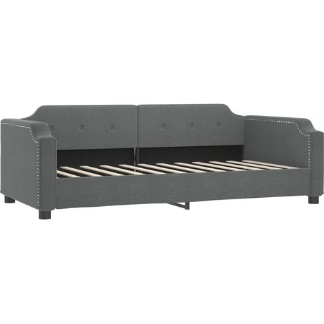 Lit de repos gris foncé 100x200 tissu (1/5)