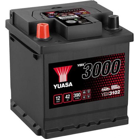 Batterie Yuasa YBX3102 conventionnelles standard 12 V 42 AH 390 AMPS L 175 l 175 H 190