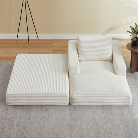 Sofá cama individual de espuma doble capa OKMYHOME (1/5)