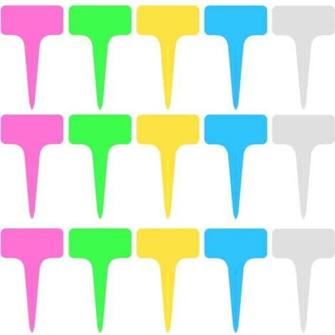 CSPARKV 120 Pcs 6 x 10 cm Étiquette de Plante Plastique, Etiquette Jardin Imperméable, Etiquette Semis Exterieur, Marqueurs Potager pour Plantes Semis Herbes Pépinière, Coloré
