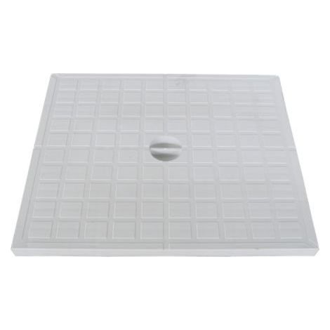 Couvercle piéton plein 30x30 cm pour regard évacuation PVC plat – Épaisseur 2 cm – Taille réelle 28x28 cm – Jardiboutique