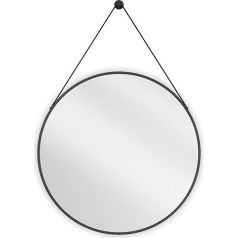 Mexen String badezimmerspiegel rund 70 cm, schwarzer Rahmen - 9854-070-070-000-70 (1/5)