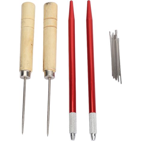 Outils pour greffe de cheveux de poupée à faire soi-même, tige de cuivre avec manche en bois, accessoires pour créer des cheveux de poupée à la maison (1/5)