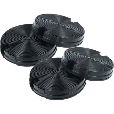 vhbw 4x Filtres à charbon actif compatible avec Cooke & Lewis 857969315000, 857969215000 hotte aspirante - 19,8 cm