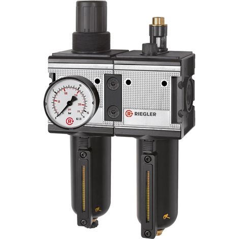 Riegler Wartungseinheit 2-tlg. »multifix« mit Metallbehälter, BG 4, G 1 (1/4)