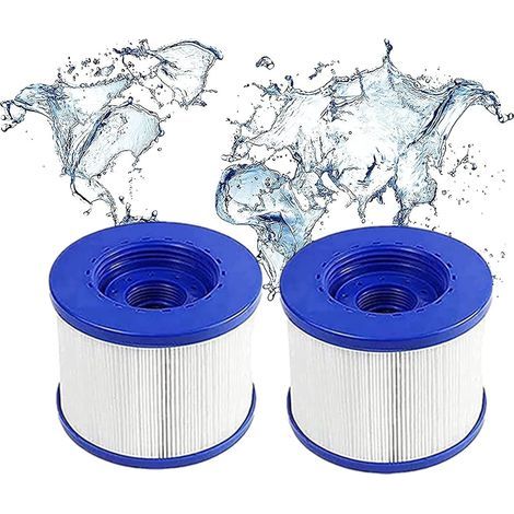 Lot de 2 cartouches filtrantes de rechange pour spa/jacuzzi avec filetage pour spa-N1407535/Filtre pour spa, pour kit d'entretien de filtre de piscine/spa-AquaForge (1/3)