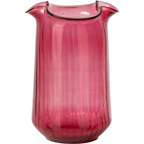 Vase Design en Verre "Halvor" 34cm Fuchsia (1/3)