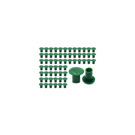 60 Pièces Capuchons De Sécurité De Canne, 3cm Caoutchouc Toppers De Sécurité De Canne Capuchons De Protection pour Canne à Haricots pour Jardin Extérieur (Vert) (1/5)