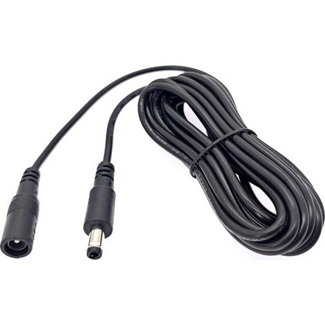 Câble d'alimentation d'extension caméras vidéosurveillance, Adaptateur Secteur 12V Femelle-mâle 2.1mm x 5.5mm pour C110, C210, C211, C320WS, C510W, TC70 caméras, Rubans LED, caméras CCTV (1/5)