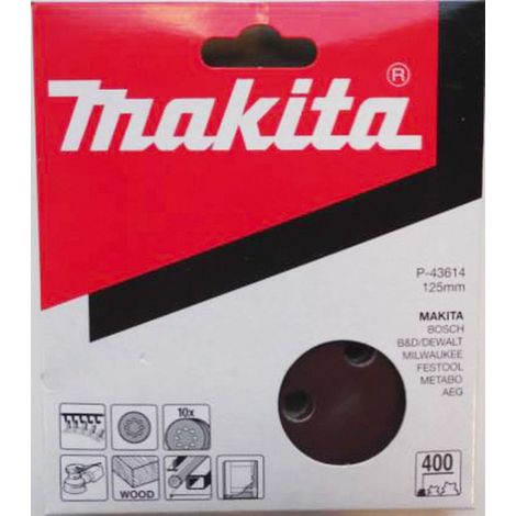 Makita Schleifpapier, 10 Stk., Ø 125 mm, Körnung 400, Art.Nr. P-43614