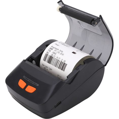 Imprimante thermique Bluetooth portable avec papier étiquettes, reçu POS code-barres, impression noir et blanc, sans fil (1/5)