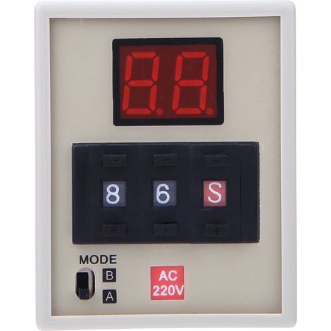 Relais temporisé à affichage numérique AH3-DM, minuterie de retard 0.01S 990H avec A B double Mode AC220V (1/5)