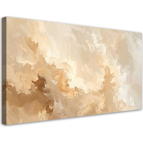 Wandbild Pastell-Abstraktion Imitation Malerei in Beigetönen 120x60 (1/5)