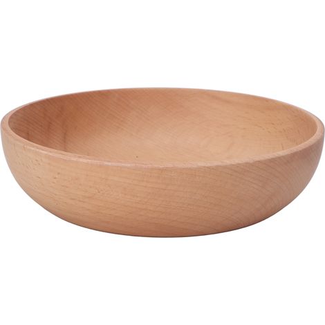 Grand Bol en Bois de Hêtre Naturel pour Salade, Fruits, Céréales ou Apéritif - Diamètre 18 cm