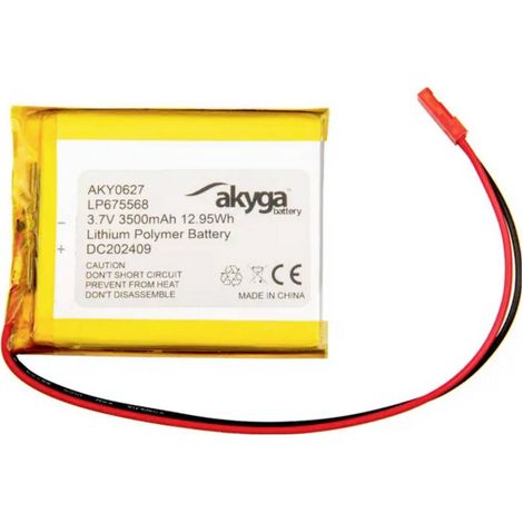 Pacco batteria x Batteria ricaricabile speciale Akyga LP675568 LiPo 3.7 V 3500 mAh (1/3)