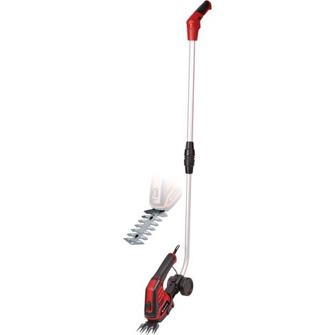 Einhell Cisaille à gazon taille-buissons sans fil GC-CG 3,6/70 Li (3,6 V, batterie Li-Ion 2,0 Ah, lame coupe-herbe 70 mm, lame taille-buissons 110 mm, manche télescopique) (1/5)