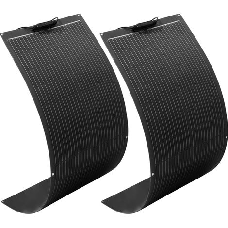 Kit de panneaux solaires, design monocrystalline efficace, installation polyvalente, 2pcs 100w (1/2)