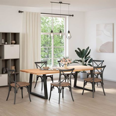 Maison Exclusive - Patas para mesa de comedor en forma de V (2 un