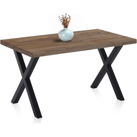 Mesa de comedor X-Loft 140 Roble boreal – Negro 140x80 (1/5)