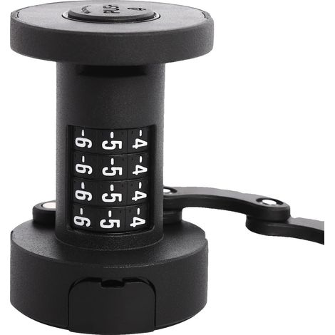 Lucchetto pieghevole, sicurezza versatile, struttura resistente, nero (1/2)