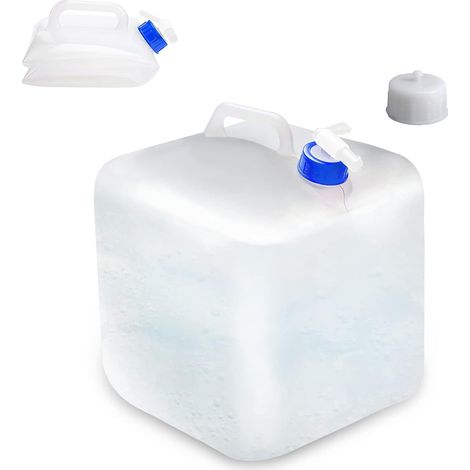 Botella de agua plegable a prueba de fugas de 20 litros Botella de agua plegable con grifo Botella de agua Botella de agua para acampar con grifo a prueba de fugas y asa de transporte Botella de agua (1/5)