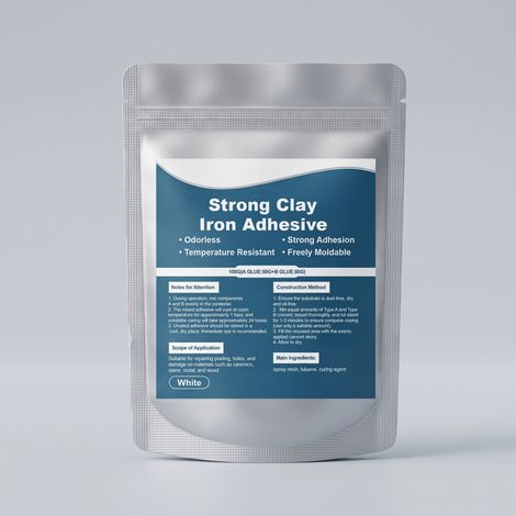 Multi-functional AB repair adhesive for bonding cracks and holes in metals, ceramics, and wood. High-strength, easily shaped, everyday repair adhesive. -- Repair Adhesive A: 50g1, Repair Adhesive B: 5 (1/5)