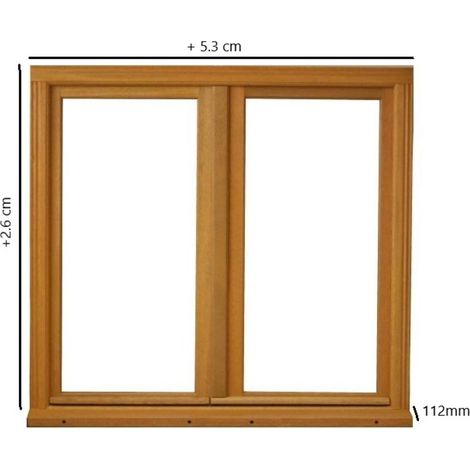 Finestra in legno a 2 ante H165 x L80 cm con tavola laterale GD MENUISERIES