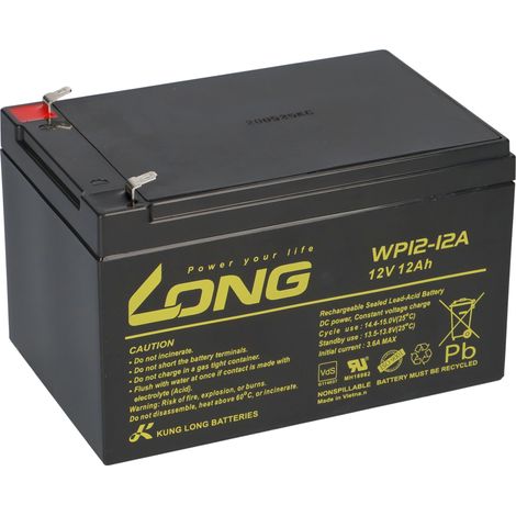Kung Long WP12-12 F1 12V 12Ah AGM Akku VdS – passend für Panasonic LC-RA1212PG (1/4)