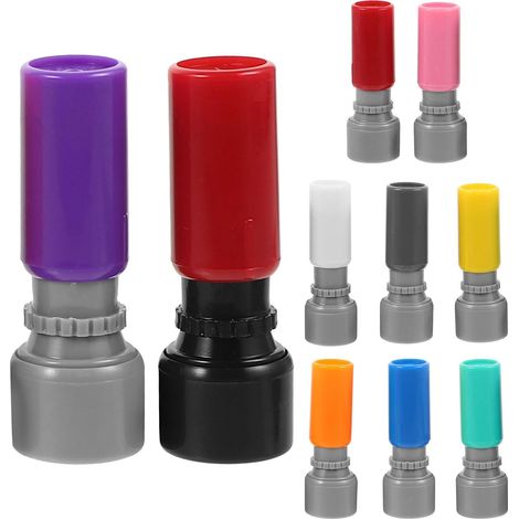 Lot de 10 Coques Rondes en Plastique pour Tampons Personnalisés, Matériel DIY pour Projets en Classe et Correspondance Professionnelle (1/5)
