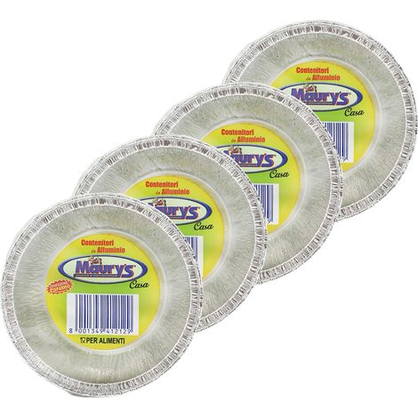 MAURY'S SET DA 4 CONTENITORI ROTONDI IN ALLUMINIO PER DOLCI