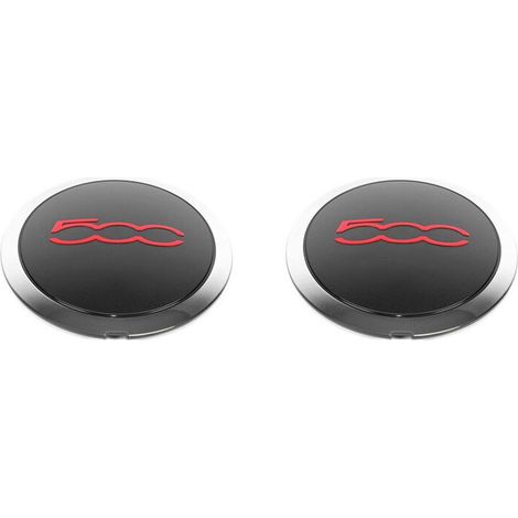 2 coprimozzi da 133 mm per 500 68078419AC 68078421AC Copertura antipolvere 51884863 Rosso