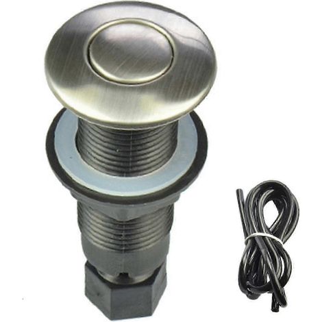 Interrupteur pneumatique compatible avec broyeur à déchets, bouton-poussoir compatible avec évier, interrupteur durable en ABS et acier inoxydable - S (1/5)