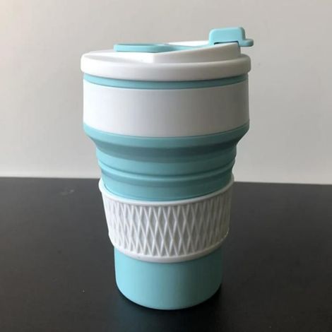Gobelet à café - - Pliable en silicone - 350ml - Anti-fuite - Design contemporain (1/5)
