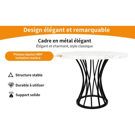 Jouez de la table à manger (5 pièces), ensemble de table à manger avec 4 chaises. Cet ensemble de meubles de cuisine est moderne. La table à manger est ronde, avec un diamètre de 80 cm. Les pieds sont (1/5)
