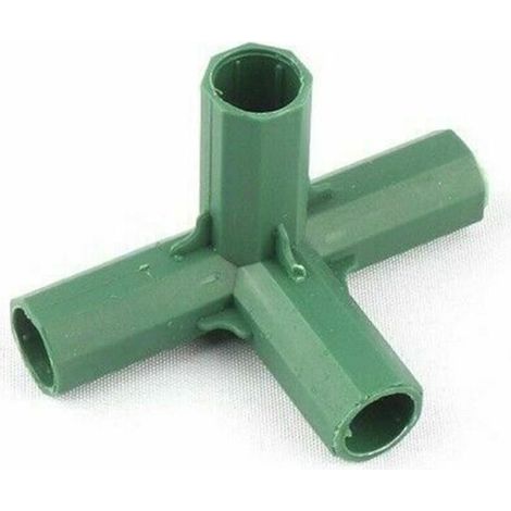 Lot de 4 raccords de cadre en plastique pour auvent de jardin, grimpe, plantes, compatibles avec les supports de serre de 16 mm (angle droit 4 voies) (1/3)