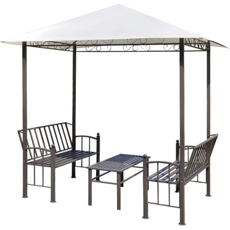 Pavillon de jardin avec table et bancs 2,5 x 1,5 x 2,4 m vidaXL (1/5)