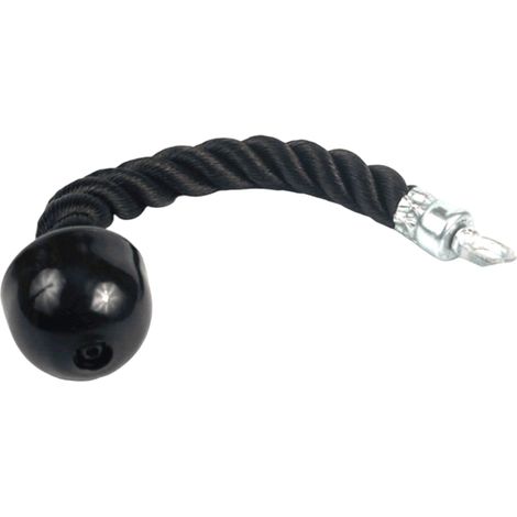 1 Corde de résistance, mousqueton, triceps, 35 x 2,8 cm, noir, musculation (1/5)