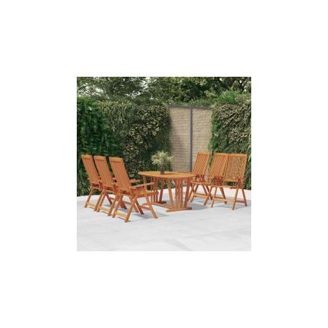 Chaises de jardin pliables lot de 6 Bois d'eucalyptus massif (1/5)