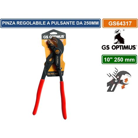 PINZA A PAPPAGALLO 250MM REGOLABILE PER TUBI CON PULSANTE DI REGOLAZIONE RAPIDA CROMO VANADIO (1/4)