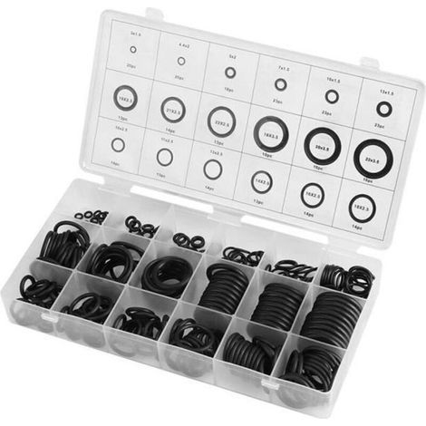 O-Ring Washer Gasket Assortment Kit Watch Set Rubber ABI Hydraulic Plumbing Seal Kit (1/4)