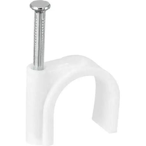 Lot de 80 serre-câbles blancs R6 – pour organiser les câbles et garder les espaces bien rangés. (1/2)