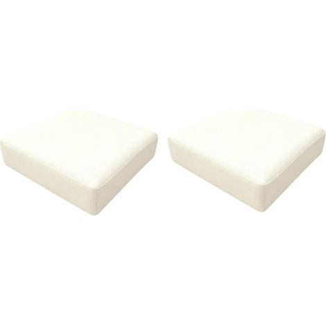 Lot de 2 housses de canapé d'extérieur imperméables Oxford pour meubles de jardin et terrasse - 60 x 60 cm - Gris (blanc crème) (1/5)
