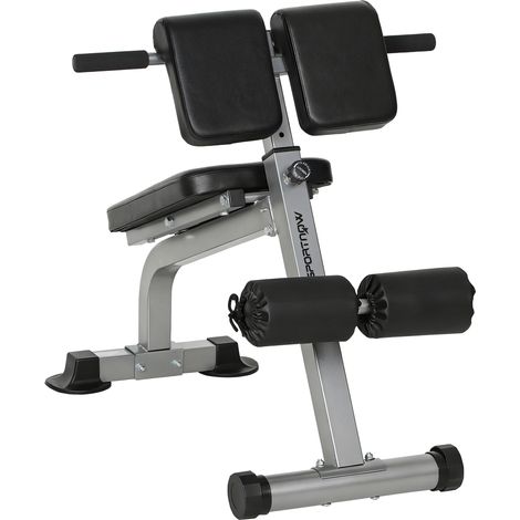 SPORTNOW Sedia Romana Regolabile e Pieghevole con Capacità 150 kg Argento