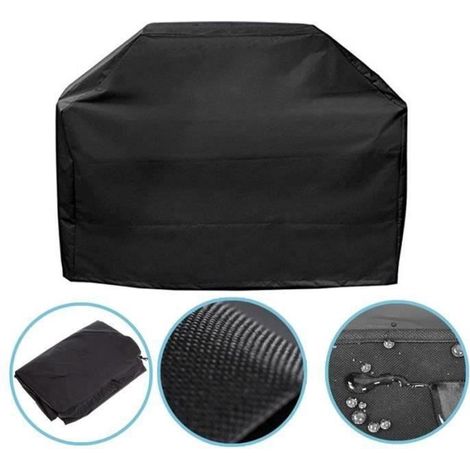 BB1-Grillabdeckung - Wasserdicht - 190x117x71 cm - Regenabweisend - Schwarz