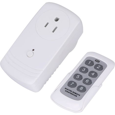Enchufe inteligente inalámbrico con enchufe estadounidense y control remoto, 80-260 V (1 enchufe)