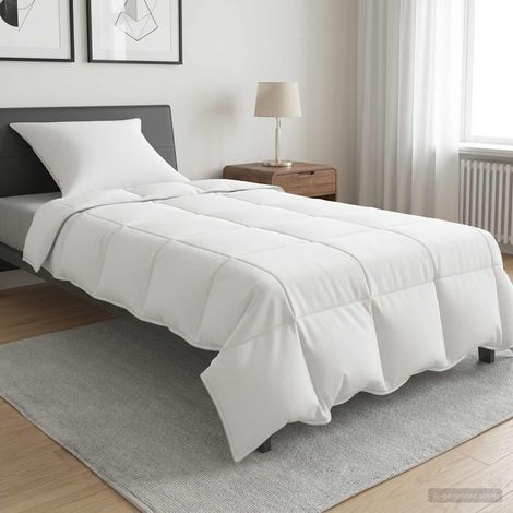 vidaXL Juego de Edredón 2 uds. 137 x 200 cm Invierno Bambú Blanco (1/5)
