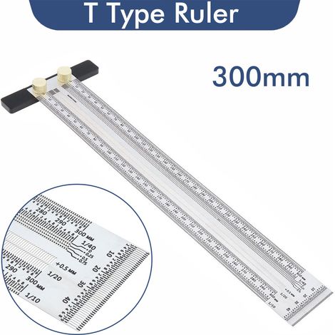 règle à trous de 300 mm Règle à tracer en acier inoxydable, règle à trous, règle de traçage pour le travail du bois, équerre, règle à trous pour le travail du bois, règle graduée, outils (1/5)
